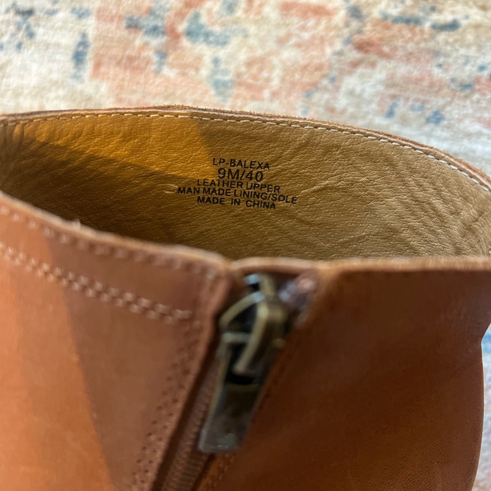 Lucky Brand Tan Leather Ankle Booties - Picture 6 of 7